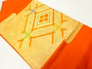 襷に花菱模様織出し名古屋帯